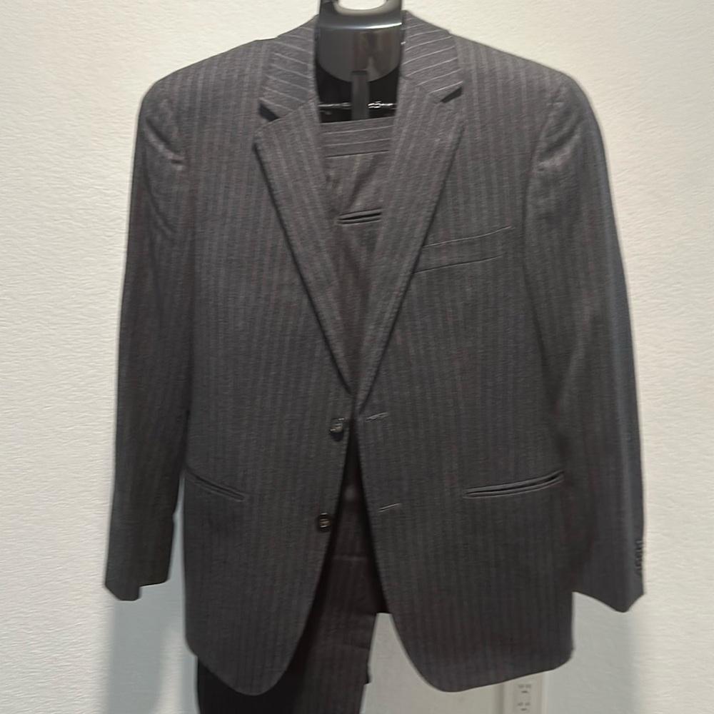 Ralph Lauren Pin Stripe Light Gary Wool Suit